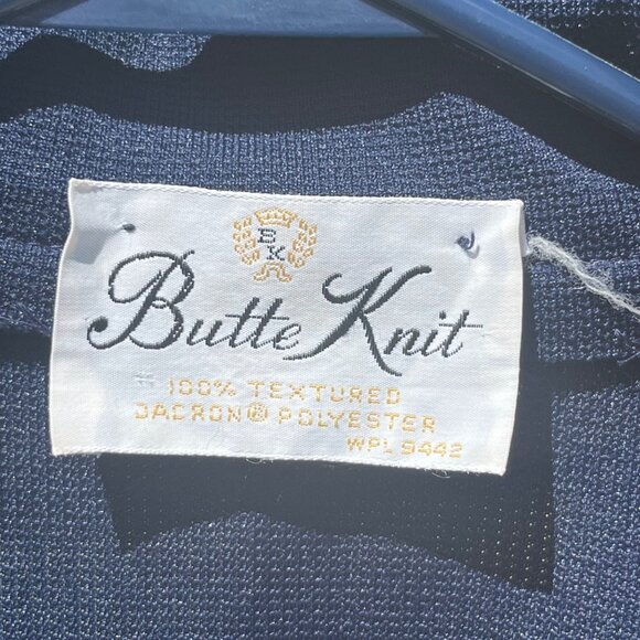 Vintage Butte Knit Navy Blue Double Breasted Long Princess Coat Size S - Picture 3 of 6